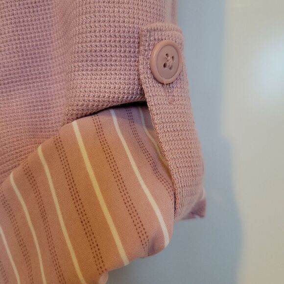 $128 NEW XXL 41 HAWTHORNE ROLL TAB 3/4 SLEEVE DUSTY PINK STRETCH KNIT BLAZER NWT - Picture 2 of 7